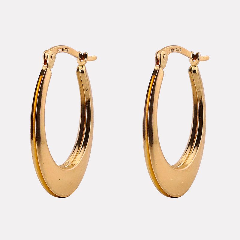 Arracadas Ovalo  14k 2.5g